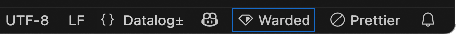 Fragment selector in Visual Studio Code status bar